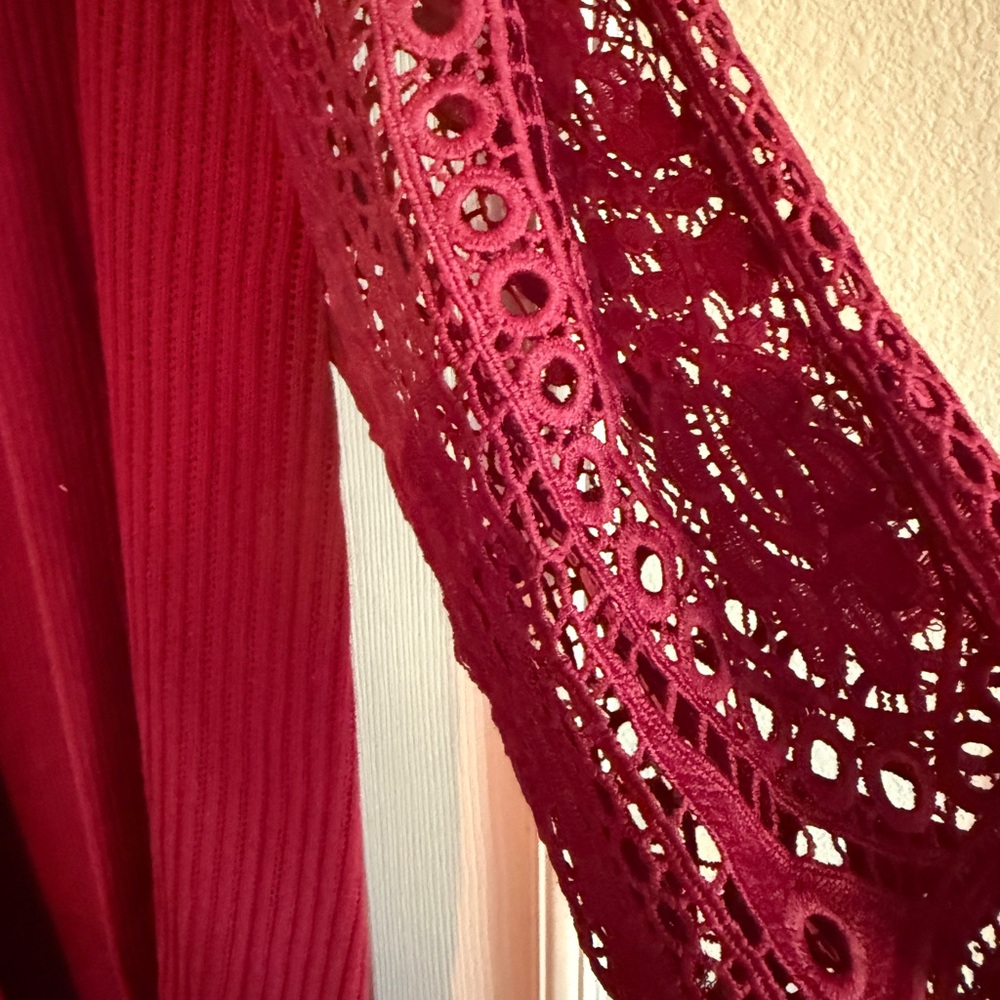 North Style more Maroon than red Cardigan
